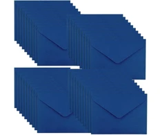 Umchu 40 vienetų kraft popieriaus vokų rinkinys, 16 x 11,2 cm, klasikiniai vokai, vokai su smailėjančiu atvartu, skirti sveikinimo ir atvirukams, kvietimų kortelėms (tamsiai mėlyna)