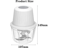 Umllpet elektrinis smulkintuvas, elektrinis svogūnų smulkintuvas 400 ml, svogūnams, daržovėms, mėsai, česnakams, svogūnų pjaustyklė, usb svogūnų pjaustyklė, elektrinis mažas svogūnų smulkintuvas