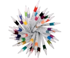 Uni Mitsubishi Pencil Uni-ball Emott Uni Mitsubishi Pieštukas - pieštukinė su 40 flomasterių - rašymas, piešimas, braižymas su stiliumi - plonas galiukas 0,4 mm - 40 spalvų