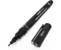 Uni Pin 6 x Fineliner pieštukas braižymui, juodas, su teptuko galiuku