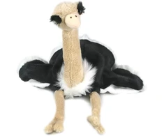 Uni-toys rankų lėlė strutis - 33 cm (aukštis) - pliušinis paukštis - pliušinis žaislas, minkštas žaislas