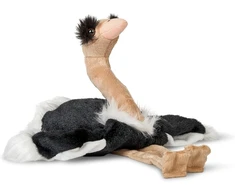 Uni-toys rankų lėlė strutis - 33 cm (aukštis) - pliušinis paukštis - pliušinis žaislas, minkštas žaislas