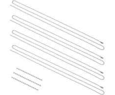 Unicraftale 30 vienetų 60 cm ilgio karoliukų grandinėlės kaklo papuošalas 304 nerūdijančio plieno karoliukų grandinėlės 1,5 mm skersmens grandinėlės kaklo papuošalai metalinės jungiančiosios grandinėlės moterims kaklo papuošalų aksesuarų gamybai