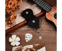 Unicraftale gitaros mediatorių laikiklis pu odinis gitaros mediatorių laikiklis raktų pakabukas 1 vnt. i pick you gitaros mediatorių dėklas gitaristams