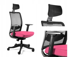 Unique Ergonomiška Sukama Kėdė Anggun Rožinė, Juodas Tvirtinimas