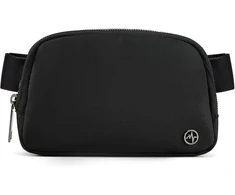 Laikrodis Unisex juosmens krepšys, Pander 1l fanny pack moterims su reguliuojamu dirželiu, mažas juosmens krepšelis treniruotėms, bėgiojimui, kelionėms, žygiams, juodas poliesteris