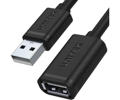 Unitek Y-c447gbk Usb 2.0 A Male į Usb A Female prailginimo laidas 0.5 m juodas, skirtas spausdintuvui, klaviatūrai, kortelių skaitytuvui ir kt.