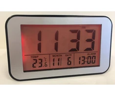 Unity lcd žadintuvas, matinė juoda, 12 x 7 x 5 cm