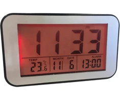 Unity lcd žadintuvas, matinė juoda, 12 x 7 x 5 cm