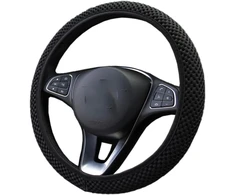 Universalūs automobilio vairo užvalkalai 37–38 cm neslystantis vairo užvalkalas kvėpuojantis tinklinis vasarinis vairo užvalkalas vairo apsauga transporto priemonėms sunkvežimiui juodas