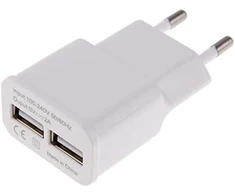 Universalus Usb įkroviklis 2 lizdai 5v-2a baltas