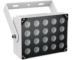 Univivi ir prožektorius su 20 led, 850 nm ilgo nuotolio apšvietimas, 90 laipsnių plataus kampo infraraudonųjų spindulių prožektorius, ip67 atsparus vandeniui, skirtas apsaugos kameroms, ir šviestuvas, skirtas naudoti patalpose ir lauke