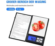 Uniweigh 2kg 0,1 g skaitmeninės virtuvinės svarstyklės svorio metimui, nešiojamos mini svarstyklės gramais ir uncijomis su taros funkcija, apšvietimu, lcd ekranu, mažos maisto svarstyklės žolelėms, prieskoniams, juvelyriniams dirbiniams, auksui, kavai, m