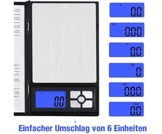 Uniweigh 2kg 0,1 g skaitmeninės virtuvinės svarstyklės svorio metimui, nešiojamos mini svarstyklės gramais ir uncijomis su taros funkcija, apšvietimu, lcd ekranu, mažos maisto svarstyklės žolelėms, prieskoniams, juvelyriniams dirbiniams, auksui, kavai, m
