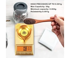 Uniweigh Precision svarstyklės 0.001g/50g, skaitmeninės miligraminės svarstyklės, juvelyrinės svarstyklės, įkraunamos laboratorinės svarstyklės, aukso svarstyklės, mg svarstyklės su 50g kalibravimo svoriu, pincetas, šepetėlis, svėrimo lėkštelė, baterijos