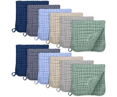 Unnivoll atpylosimo šluostės kūdikiams, muslininės šluostės, 12 vnt., 50 x 27 cm, 100% medvilnės muslininiai vystyklai, 6 sluoksnių absorbuojantys audinio vystyklai berniukams ir mergaitėms, minkšti, kvėpuojantys, įvairiaspalviai