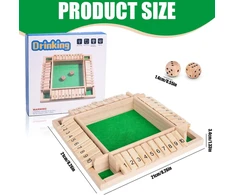 Unvtap shut the box žaidimas 2-4 žaidėjams kauliukų žaidimai shut the box mediniai stalo žaidimai, sulankstomas stalo žaidimas, matematikos mokymosi žaislas vaikams ir suaugusiems, kelioniniai žaidimai, tradiciniai baro žaidimai