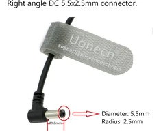 Uonecn Usb-c į 2.5 Dc 12v Kampinis Maitinimo Laidas 1.8m