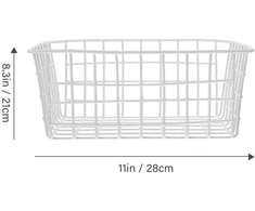 Upkoch 2 x šaldiklio metaliniai laikymo krepšiai vaisiams ir daržovėms 28 x 21.5 x 12 cm virtuvės šaldytuvui