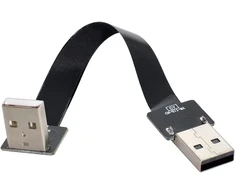 Usb 2.0 A-a plokščias kabelis 90 laipsnių kampu, 50cm