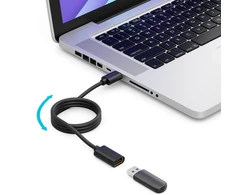 Usb 2.0 prailginimo kabelis A/a – juodas 3 m