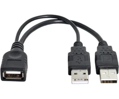 Usb 2.0 Y tipo prailgintuvas su papildomu maitinimo prievadu