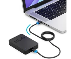 Usb 3.0 A/a kabelis – juodas/mėlynas, 1m