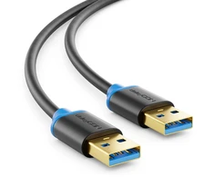 Usb 3.0 A/a kabelis – juodas/mėlynas, 1m