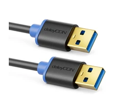 Usb 3.0 A/a kabelis – juodas/mėlynas