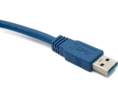 Usb 3.0 kampinis laidas 1.8m, B kištukas į A kištuką, mėlynas
