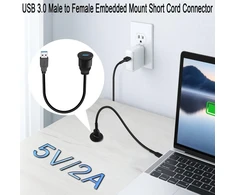 Usb 3.0 prailginimo laidas su tvirtinimu, 5gbps, 30cm