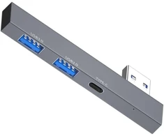 Usb 3.0 šakotuvas: 3 prievadai (usb 3.0, Usb 2.0, Type C)