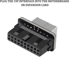 Usb 3.1 Plokštės Adapteris: 19/20 Pin į Type E, 10gbps