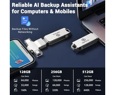 Usb atmintinė 128 gb usb 3.0 atmintinė 4 viename atmintinė metalinė nuotraukų atmintinė usb atmintinė mobiliojo telefono išorinė atmintis nuotraukų atsarginė kopija, skirta mobiliesiems įrenginiams iphone, ipad, android mobiliesiems telefonams kompiuteria