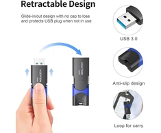Usb atmintinė 128gb (3 vnt.), Usb 3.0, greita duomenų perdavimo