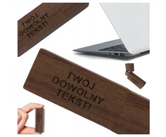 Usb atmintinė 2.0 4gb medinė personalizuota graviruotė vardas ruda
