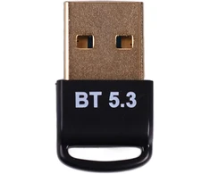 Usb bluetooth adapteris kompiuteriui, 5.3 bluetooth dongle, siųstuvas, imtuvas, usb adapteris, stabilus automatinis susiejimas, paauksuota jungtis, palaikymas windows 8.1 10 11 pc