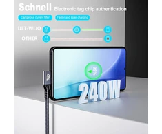 Usb C 240w 2m 90° kampas, Pd 3.1, 20gbps, 4k@60hz