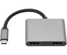 Usb-c 4-in-1 stotelė: 4k Dual Hdmi, Usb 3.0, Pd