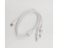 Usb C į 2 Rca Audio Kabelis, 1m, Baltas