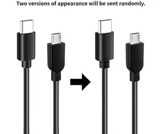 Usb-c į Micro Usb 2.0 kabelis (2 vnt.) - 0.3m, greitas įkrovimas ir duomenys