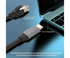 Usb-c į Rj45 tinklo prailginimo laidas, 3m, 1000 Mbps