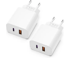 Usb c įkroviklis su usb adapteriu [2 in 1] 2 vnt. įkrovimo adapterių rinkinys, skirtas iphone/ipad/ausinėms/mobiliųjų telefonų maitinimo šaltiniui, kelių įkrovimo kištukų pd 3.0 greitas įkroviklio lizdas usb-c kištukinis įkroviklis, be