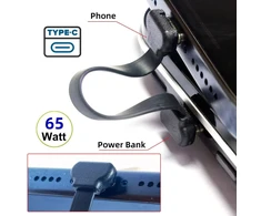 Usb-c Kampinis 90° Kabelis 70mm, 65w Greitas Įkrovimas, Duomenų Perdavimas