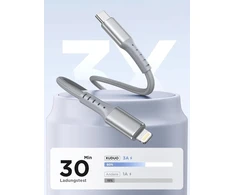 Usb c lightning kabelis 3 m, ilgas iphone įkrovimo kabelis usb c [mfi sertifikuotas] power delivery usbc į lightning greito įkrovimo kabelis greitas lightning usb c kabelis, skirtas iphone 14/13/12 pro max plus/11/xs/8/7/6
