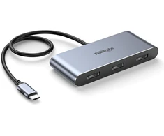Usb-c šakotuvas su 3x Displayport 1.4, 4k@60hz