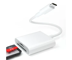Atminties kortelė Usb c sd kortelių skaitytuvas, skirtas iphone 15, 104 mb/s usb c 3.0 sd kortelių skaitytuvas 2 tb talpos, 2 viename micro sd į type c adapteris kameros atminties kortelių skaitytuvas su dviguba jungtimi, skirtas sdhc sdxc tf uhs-i kortelėms, skirtas mac/n