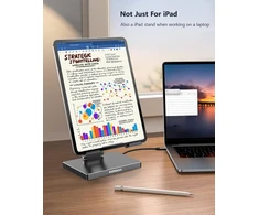 Usb c stovo tipo šakotuvas, 9-in-1 adapteris, skirtas ipad pro m4 m2 13 12.9 11 colių doko stotis sulankstoma su 4k 60hz hdmi, rj45 gigabit ethernet, sd/tf kortelių skaitytuvu, 3 usb 3.0, 3.5 mm audio, ipad air