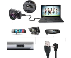 Usb į Micro Usb Kampinis Kabelis, 0.1m
