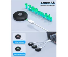 Usb įkraunamas led prožektorius su nuotolinio valdymo pulteliu, belaidis led apšvietimas vitrinoms su laikmačio funkcija, apšvietimas po spintele, spintelių apšvietimas, magnetinis šviestuvas su atminties funkcija (juodas, 6 vnt., 3